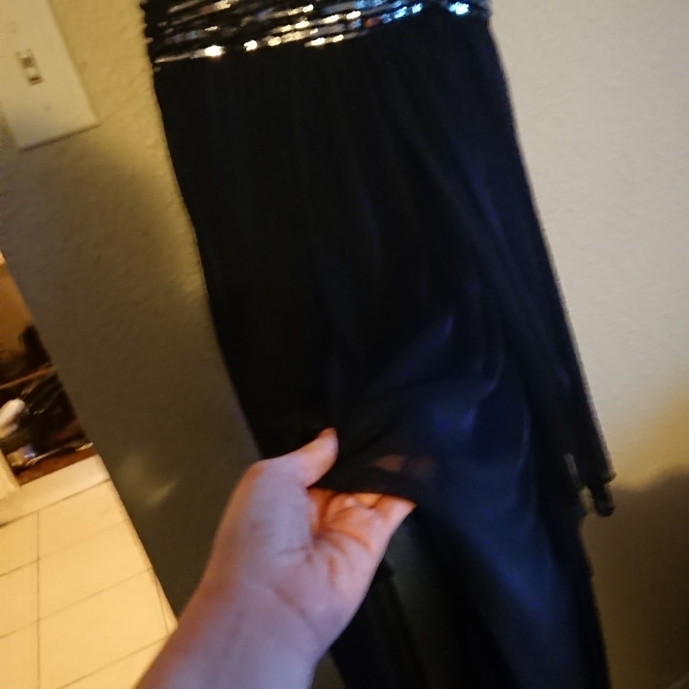 DARK Blue high low dress